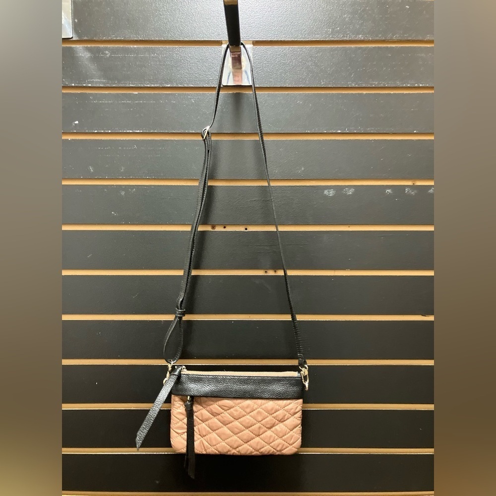 Handbag Butler Quilted Crossbody Bag – Black & Tan – Adjustable Strap